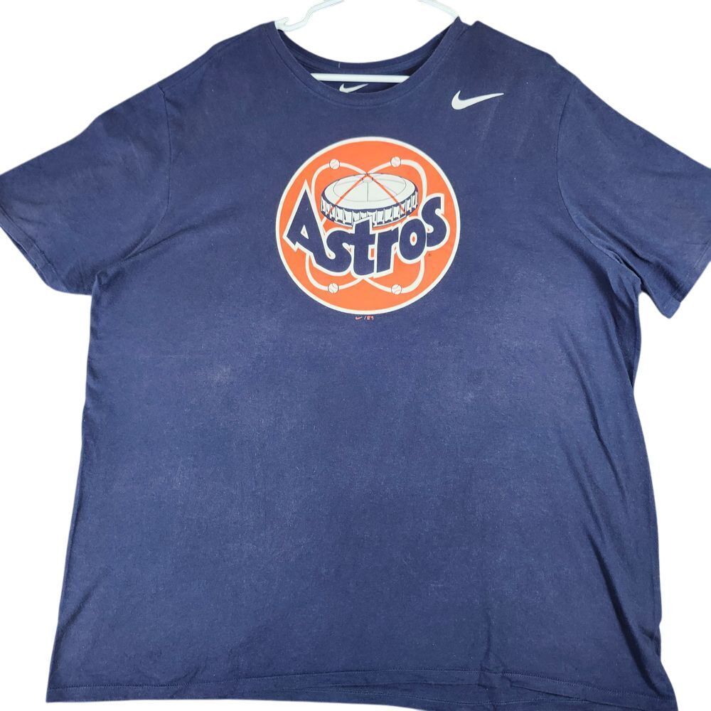 Nike Houston Astros Retro Logo Athletic T-Shirt MLB Baseball Fan Gear XL
