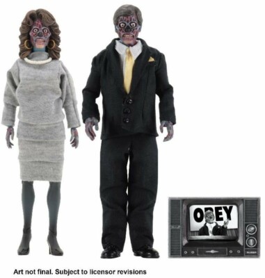 They Live 1988 Sie Leben John Carpenter 8'' 20 cm Clothed 2-Pack Figuren Set NECA