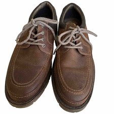 Chaps Mens Brown Leather 10M Lipscomb Dress/Casual Memory Foam Shoes