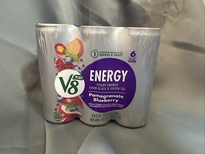 V8 Plus ENERGY Pomegranate Blueberry Energy Drink, 8 Oz, 12 Pack; Free Shipping