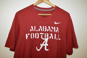 Details About Mens Nike University Of Alabama Crimson Tide T Shirt Dri Fit Football Medium
