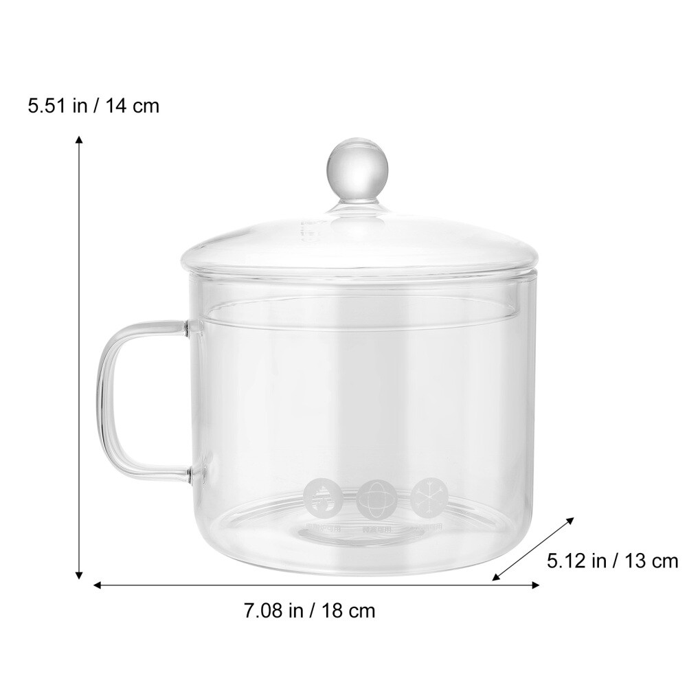 Glass Saucepan with Lid Glass Cookware Glass Stove Saucepan Glass