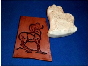 Bighorn Leather Emboss Plate 2 3/4" x 2 1/4"