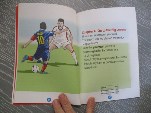 Lionel Messi, football star, paperback, 32 pp English edit., Israel, 2014. - 第 9/14 張圖片