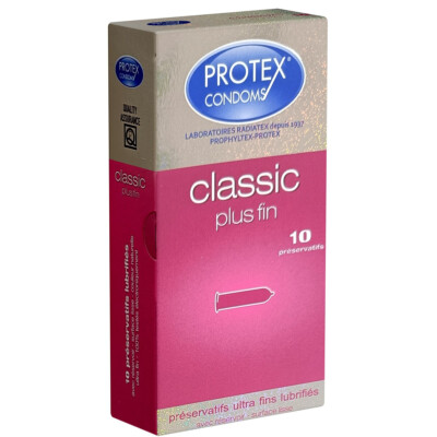 Protex Kondome Classic Plus Fin   10 ultradünne Latexkondome, extra superdünn