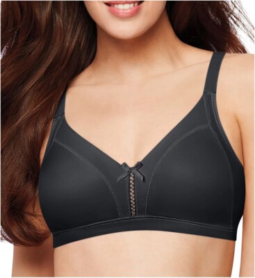Bali BLACK Double Support Soft Touch Wire-Free Bra, US 34D, UK 34D, NWOT