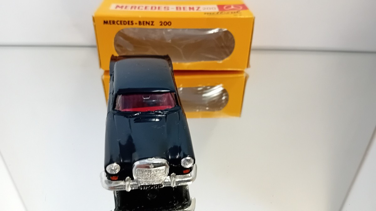 Metosul Mercedes 200 Bleu Marine 1/43 – Miniature Voiture Collection Portugal – Boîte D'origine