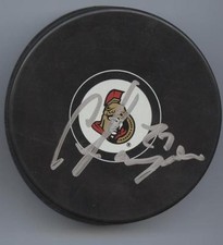 CURTIS LAZAR SIGNED OTTAWA SENATORS HOCKEY PUCK w/ COA