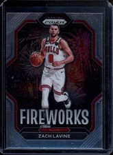 2022-23 Panini Prizm #4 Zach Lavine FIREWORKS Chicago Bulls Basketball Card
