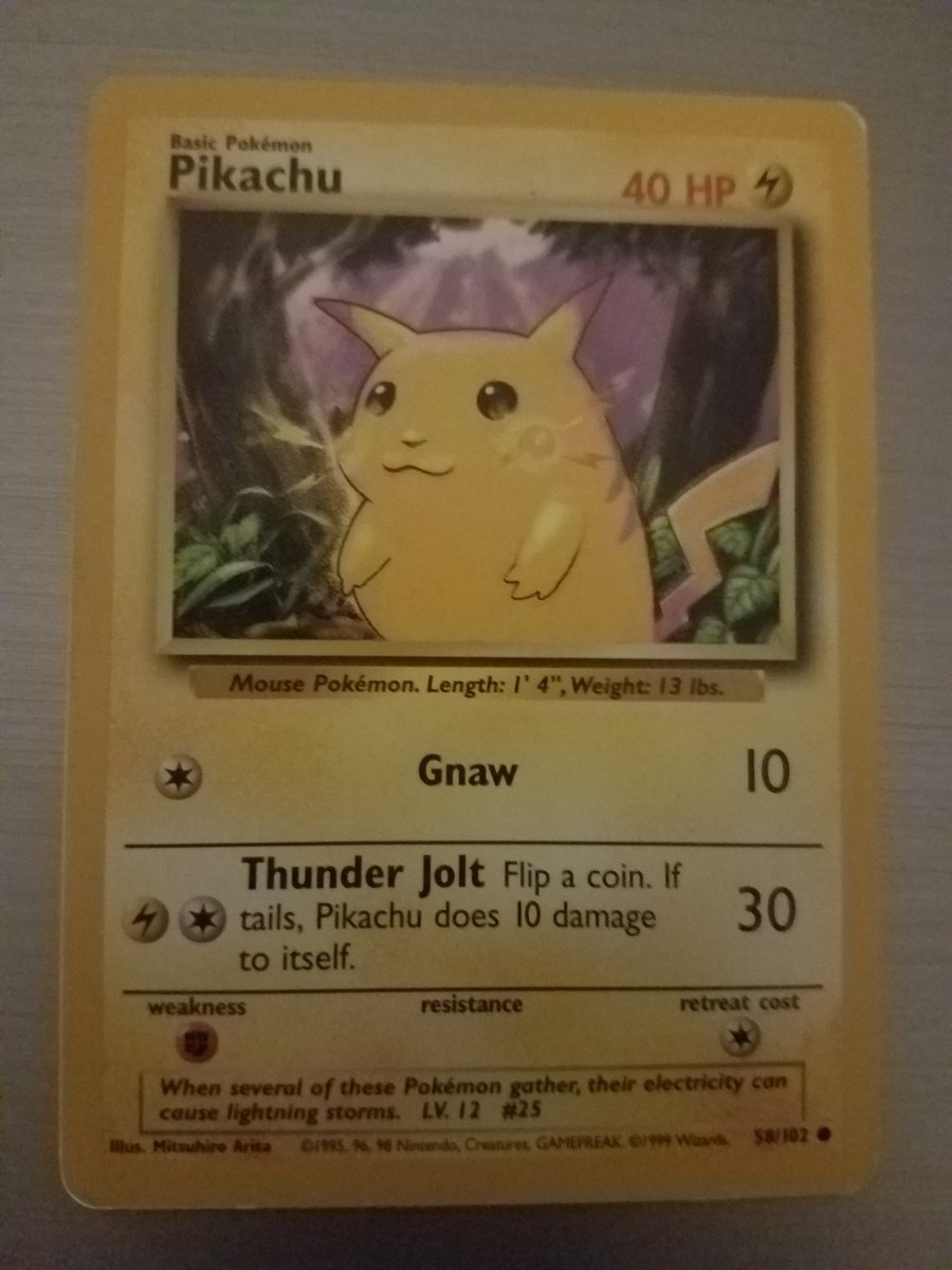 Pikachu 058/102 Base Set Regular for sale online | eBay