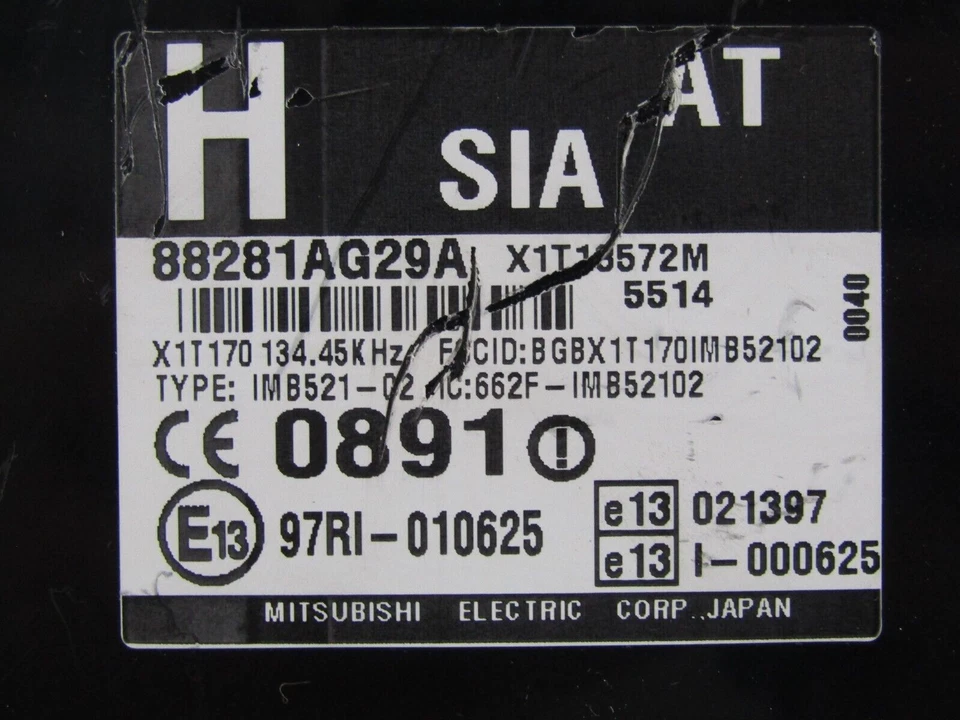 Unidad de control de alarma antirrobo Subaru Legacy Outback 2006-2007 88281AG29A OEM Foto 2 de 4