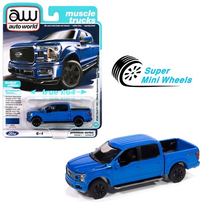 Auto World 1:64 2020 Ford F-150 Truck (Velocity Blue)