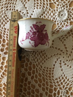 Herend Apponyi Geschirr, purpur Butterpfännchen , Kakaotasse,Tasse rot.Gebraucht