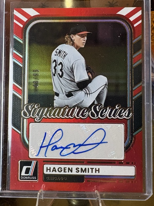 2026 Panini Donruss Baseball No SS-HS Signature Series Hagen Smith  /99 Auto 
