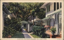 Orlando Florida FL Gladsone Apartments Court 1930s-50s Vintage Postcard