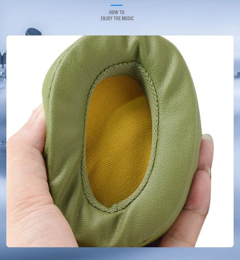 Cuscino In Schiuma Per Cuscinetti Auricolari Più Grandi In Pelle Di Pecora Per Frantoio Skullcandy 3.0 Hesh3 EVO ANC Cuscinetti Per Cuffie In Vera Pelle - Foto 12