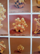 hand made, wooden game brain teaser french craft product