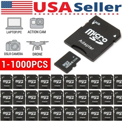 1-1000x Micro SD Adapter TransFlash TF To SD Memory Card Adapter Converter LOT