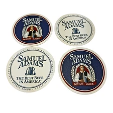 Samuel Adams Beer Coasters Boston Lager Barware Drink Coasters Set of 4