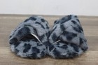 Nine West Womens Cozy 2 Gray Leopard Print Faux Fur Flat Sandal Sz 10M {FA-553] — photo 2