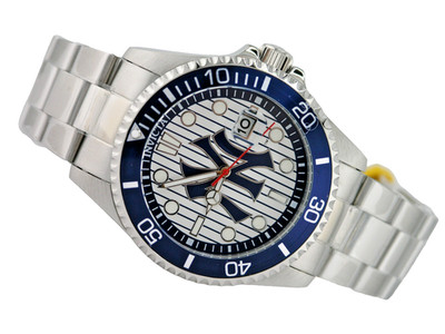 NEW INVICTA 49856 NEW YORK YANKEES NY WATCH STEEL QUARTZ MLB BASEBALL 43MM B