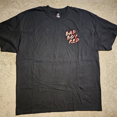 Vtg 90s Y2k Bad Boy Red Beefy Mens XL Black T-shirt Sleeze Punk Grunge Indie Emo