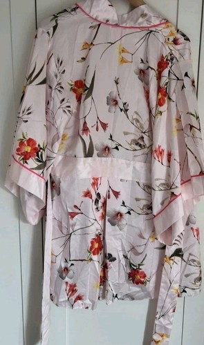 Ted Baker Floral Pattern Multicoloured Dressing Gown Kimono Robe Size 8_10 - Picture 3 of 6