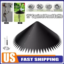 19'' Wrap Around Squirrel Baffle Protects Bird Feeder From Raccoon Squirrel Lot
