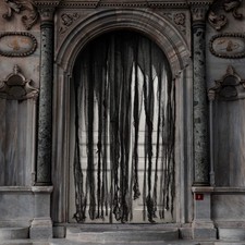 Watayo 3 Pcs Halloween Black Doorway Curtain- 39"W x 65"L Pack of 3 ,