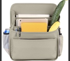 Front Seat Organizer Car Upholstery Leather Passenger Seat Storage Bag Large