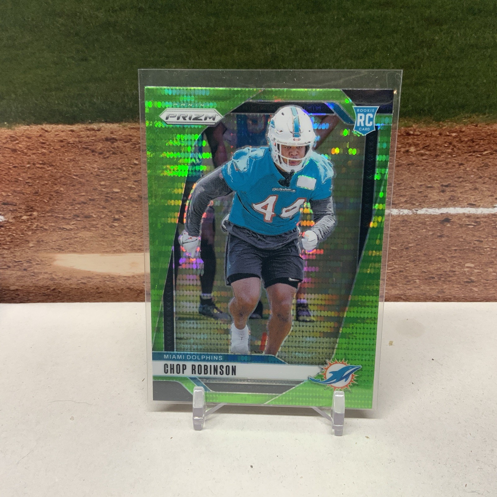 Chop Robinson 2024 Panini Prizm Neon Green Pulsar #319 Miami Dolphins RC