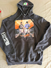 Cross Colours Men's Black Pullover Hoodie L Graphic Logo 90s Hip Hop
