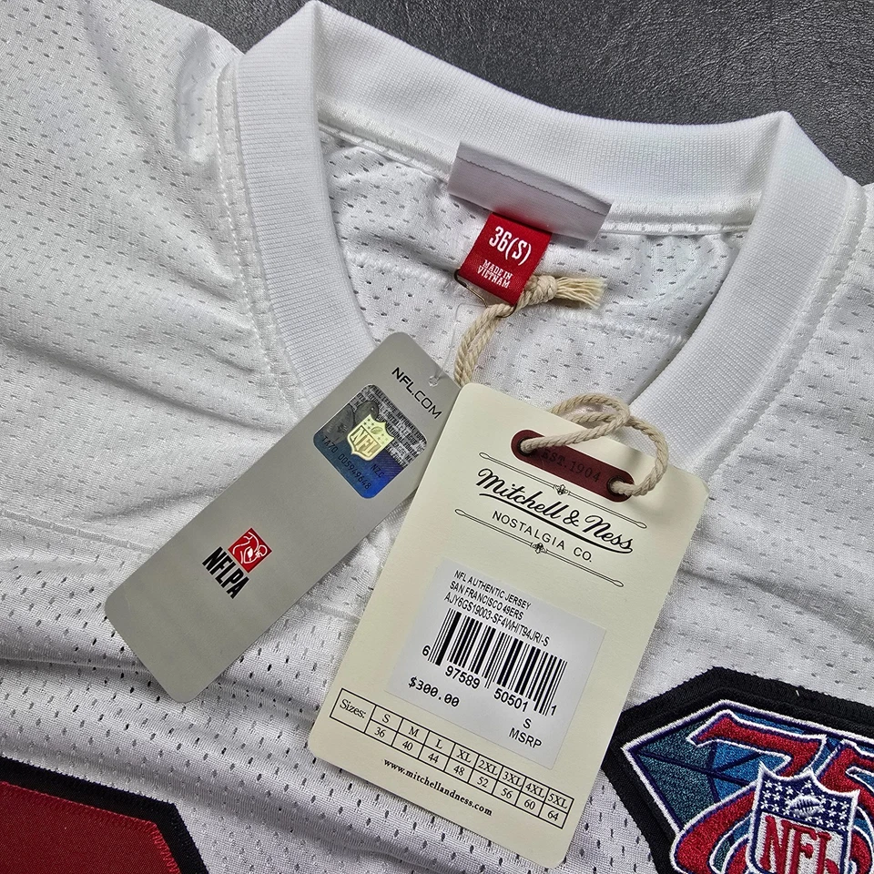 Camiseta deportiva 100 % auténtica Jerry Rice Mitchell & Ness 1994 SF 49ers talla 36 S para hombre Foto 2 de 4