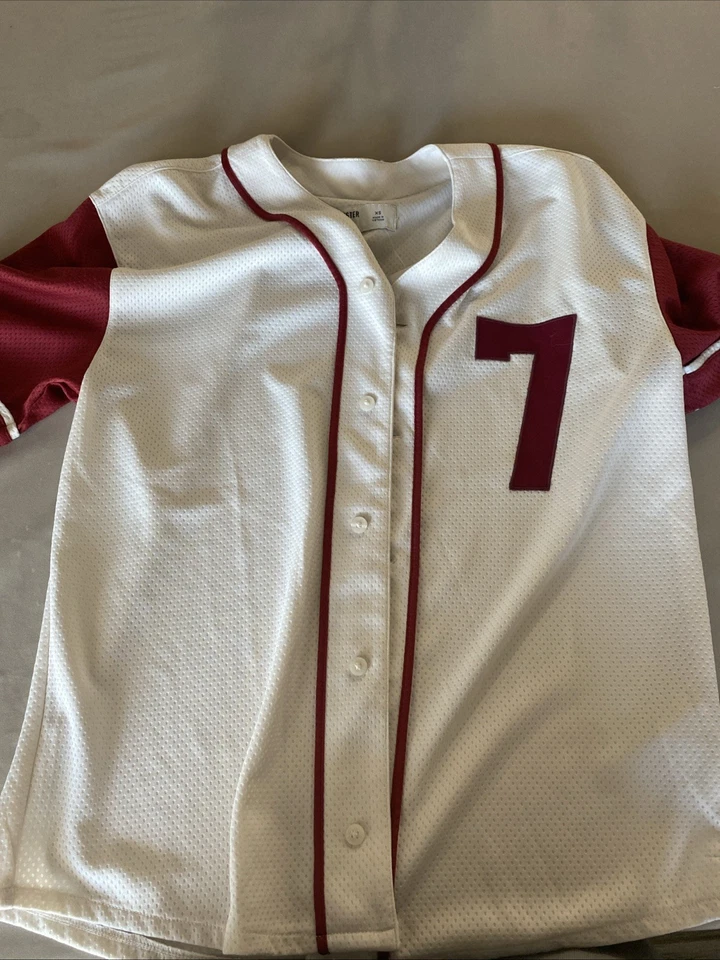 Camiseta de béisbol Hollister Sportswear roja mediana nueva con etiquetas Big Back Hit Foto 3 de 3