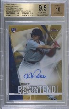 2017 Finest Gold Refractor 42/50 Andrew Benintendi BGS 9.5 GEM MINT Auto uk2