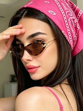 Bottega Veneta BV1390S Cat Eye Sunglasses Tortoise Gold Knot Brown Lens