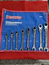 Westward 35Z115 8 Piece SAE Flex Ratcheting Wrench Set