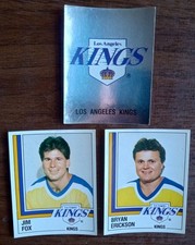 Panini HOCKEY '87 LOS ANGELES KINGS lot of 3 NHL Album Stickers