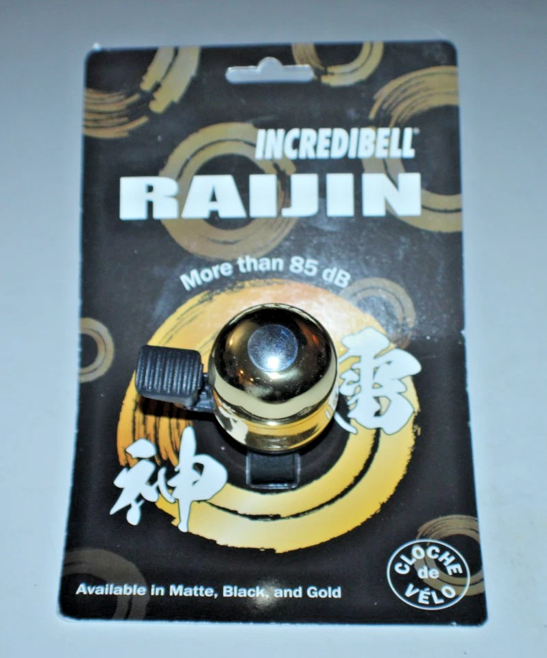Campana de bicicleta Raijin Incredibell HECHA EN JAPÓN +85dB negro mate u dorado 22,2/25,4 Foto 4 de 4