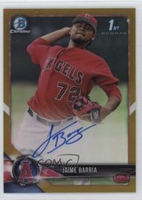 2018 Bowman Chrome Prospect Gold Refractor 22/50 Jaime Barria #CPA-JB Auto 1oq2