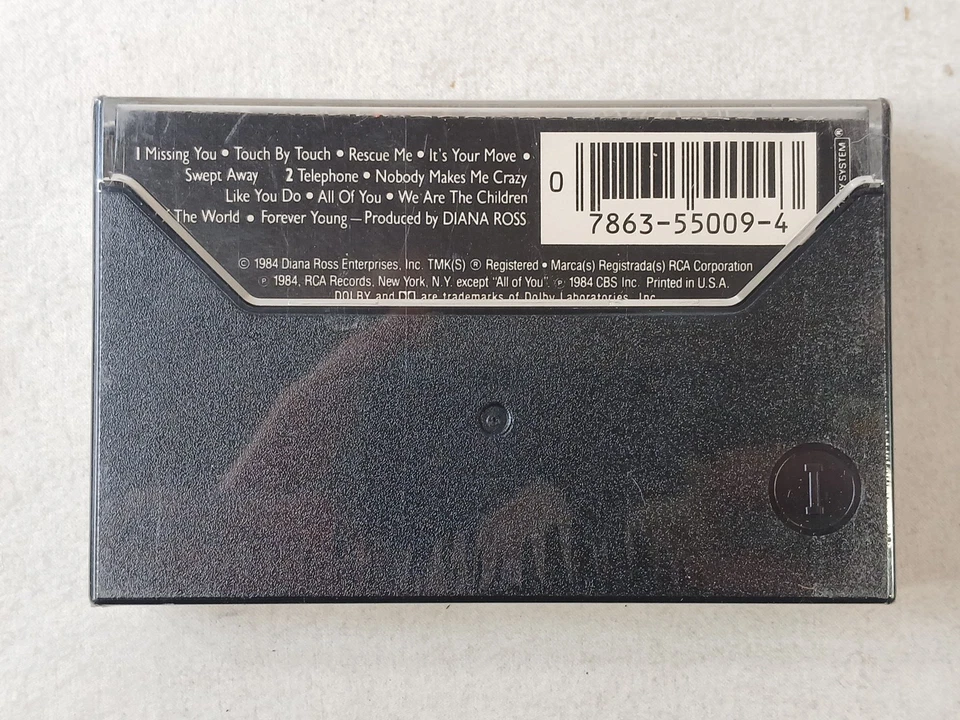 Diana Ross Swept Away SEALED Cassette Tape 1984 RCA Records Foto 2 de 4