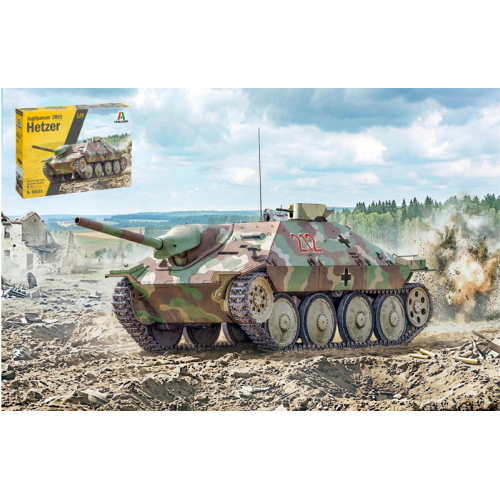 Jagdpanzer 38 (T) Hetzer KIT 1:35 Italeri Kit Mezzi Militari -D- Neues Modell-image