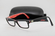 NEW RAY-BAN RB 5206 2479 BLACK RED LETTER PRINT AUTHENTIC EYEGLASSES 54-18