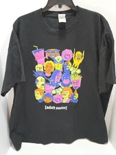 Adult Swim Carl’s Jr Hardees TShirt Mens 2XL Black Employee Only Promo Aqua Teen