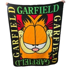 Vintage Garfield Cat HI PILE Throw Blanket 50"x60" SOFT Jim Davis OWEN F2
