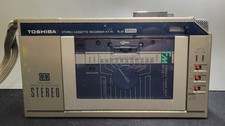 Toshiba KT-R1 Stereo Cassette Recorder w/ RP-S2 FM Tuner Case Tested