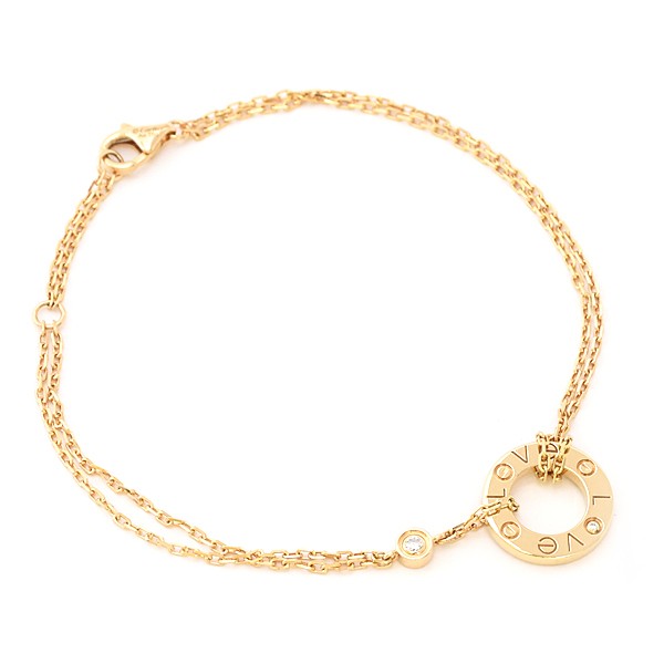 Cartier Love 18K Yellow Gold Diamond Bracelet Preowned From Japan
