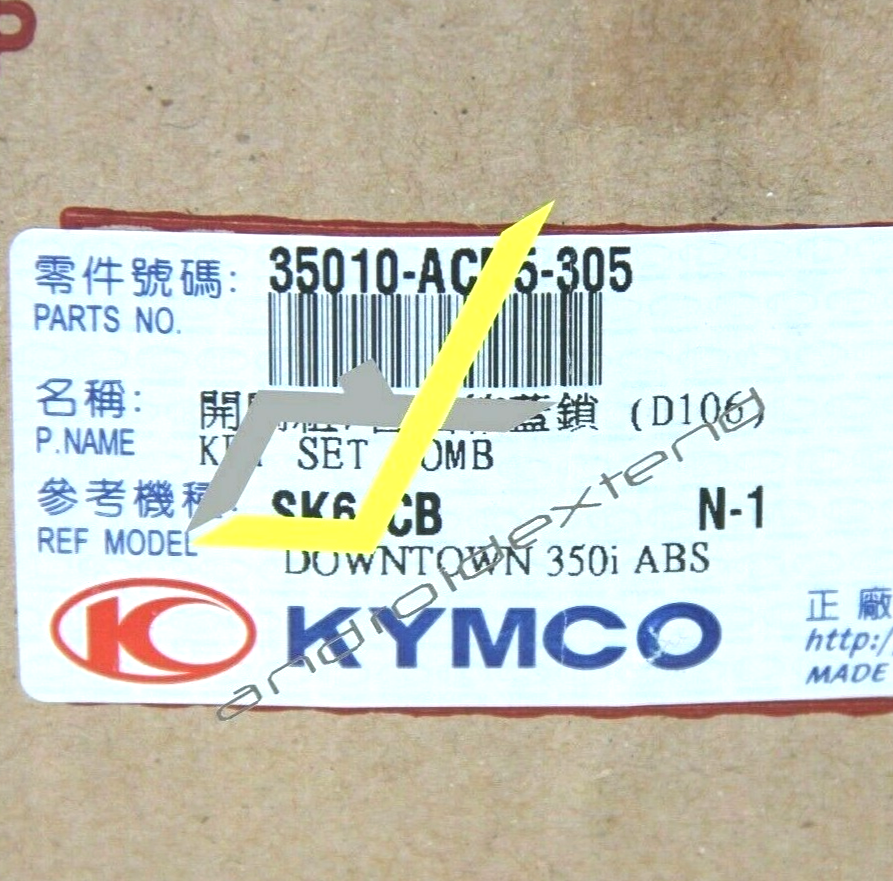 KYMCO DOWNTOWN 350i ABS KEY SET LOCK IGNITION 35010-ACD5-305 | eBay