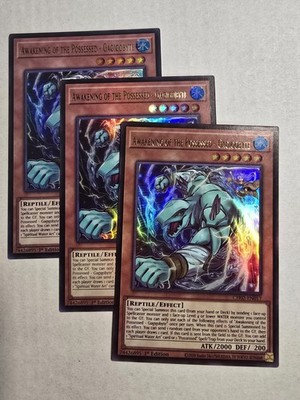 3x Awakening of the Possessed - Gagigobyte 1st Edition Ultra Rare CH02-EN017