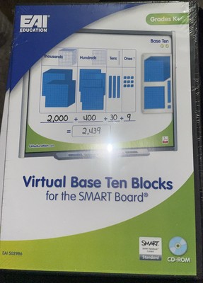 Education Virtual Base Ten Blocks For Smart Board 502986 FREE SHIPPING